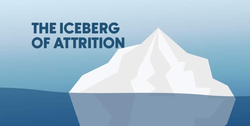 the iceberg of employee attrition, the 85% you're not seeing